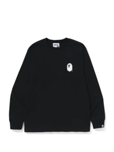 BAPE A Bathing Ape Lettered L/S Tee Black Original São Paulo