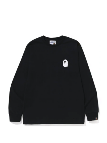 BAPE A Bathing Ape Lettered L/S Tee Black