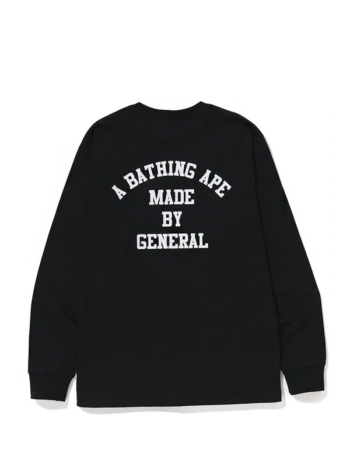 BAPE A Bathing Ape Lettered L/S Tee Black - Imagem 2