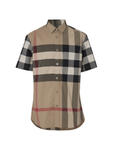 Burberry Camisa Xadrez Mangas Curtas Original São Paulo