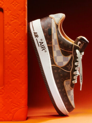 Air Force 1 Low Louis Vuitton Monogram Brown Damier Azur - Imagem 4
