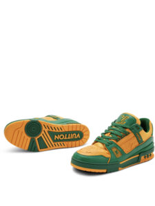 Louis Vuitton Trainer Green Orange Monogram3