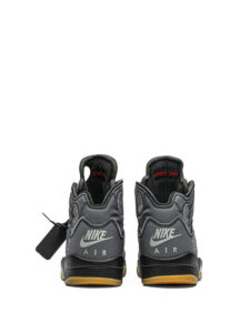 Off White x Air Jordan 5 Black Metallic4