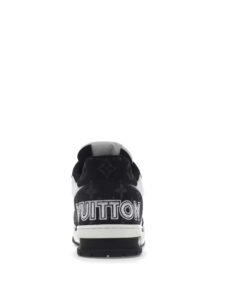 Louis Vuitton LV TrainerVelcro Strap Monogram Denim Black White3