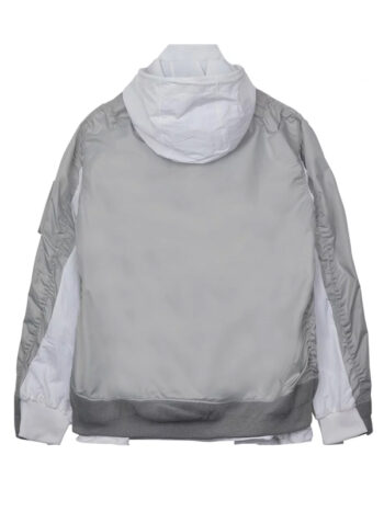 Nike x Sacai Layered Bomber Jacket 'Grey Fog' - Imagem 2