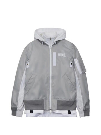 Nike x Sacai Layered Bomber Jacket 'Grey Fog'