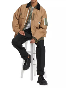 Sacai x Carhartt WIP Canvas MA 1 Michigan Jacket Beige4