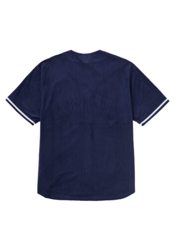 Supreme Ultrasuede Mesh Baseball Jersey Navy - Imagem 2