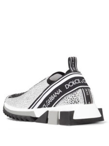 Dolce Gabbana Sorrento Slip On Silver Crystal2