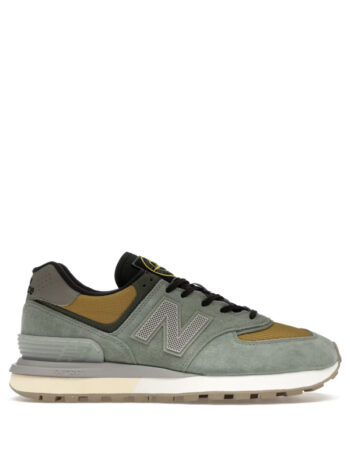 Stone Island x New Balance 574 Legacy Light Green Mustard Gold