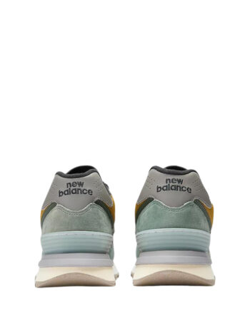 Stone Island x New Balance 574 Legacy Light Green Mustard Gold - Imagem 4