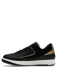 Jordan 2 Retro Low Black Metallic Gold2
