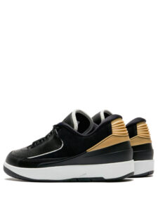 Jordan 2 Retro Low Black Metallic Gold3