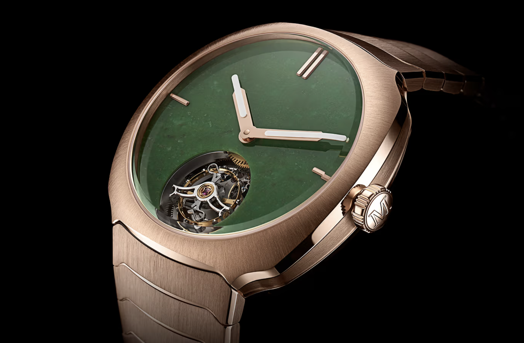 A Nova Joia Da H. Moser & Cie Streamliner Tourbillon Com Mostrador De Jade Original São Paulo