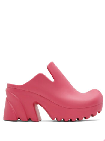 Bottega Veneta Rubber Flash Mules Cranberry