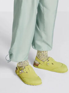Dior by Birkenstock Mule Tokio Pastel Yellow Nobuck Calfskin2