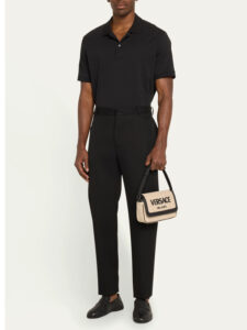Versace Mini Embroidered Bag NaturalBlackRuthenium5