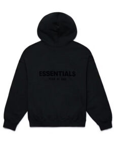 Fear of God Essentials Pullover Chest Logo Hoodie Stretch Limo Black2