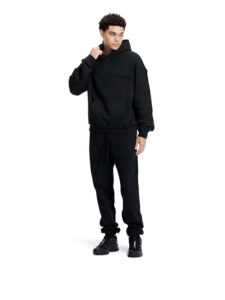 Fear of God Essentials Pullover Chest Logo Hoodie Stretch Limo Black3