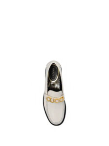 Gucci Logo Plaque Loafer White Leather3
