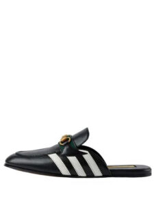 Gucci x Adidas Horsebit Slippers Black2