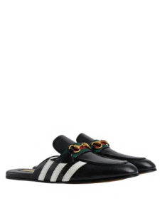 Gucci x Adidas Horsebit Slippers Black3