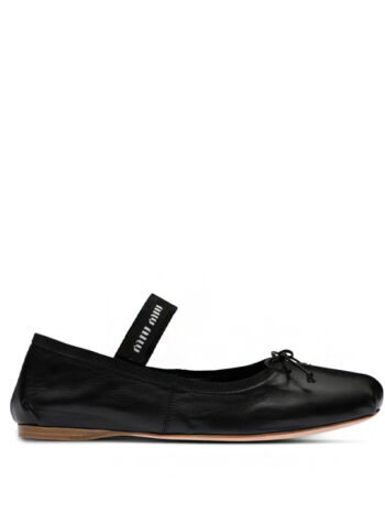 Miu Miu Ballerinas Black Leather