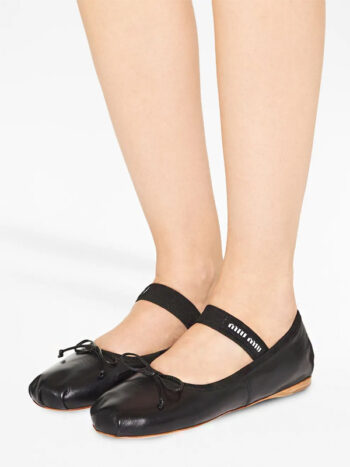Miu Miu Ballerinas Black Leather - Imagem 2