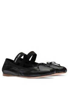 Miu Miu Ballerinas Black Leather3