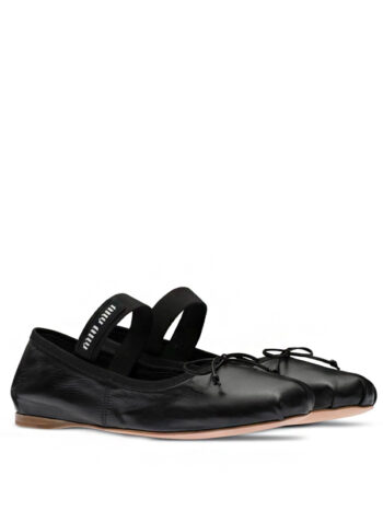 Miu Miu Ballerinas Black Leather - Imagem 3