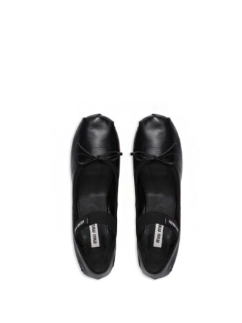 Miu Miu Ballerinas Black Leather - Imagem 5