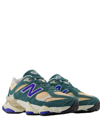 New Balance 9060 New Spruce Peach Blossom Team Royal - Imagem 5
