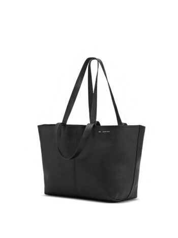 AMI Paris Bolsa tote midi de couro preto - Imagem 3