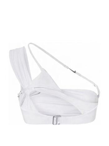 Jacquemus x Nike La Brassière Drapée Sports Bra White - Imagem 3