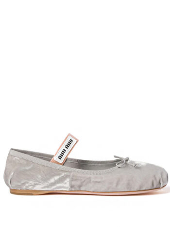 Miu Miu Velvet Ballerinas Grey