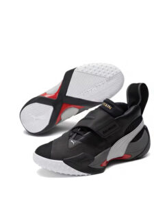 Puma x Balmain Court Black High Risk Red2