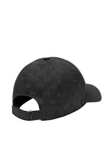 Gucci GG Canvas Baseball Hat Black - Imagem 3