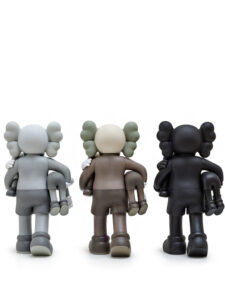 KAWS Clean Slate Vinyl Figure GreyBlackBrown Set2