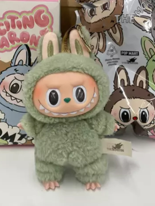 Pop Mart Labubu The Monsters Tasty Macarons Green Grape Vinyl Plush Pendant2 Pop Mart Labubu The Monsters Tasty Macarons Green Grape Vinyl Plush Pendant - Imagem 4