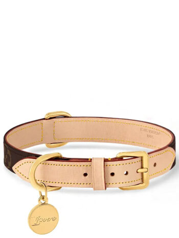 Coleira de Cachorro Louis Vuitton MM Canvas Monogram