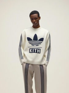 Kith x adidas Football Knit Sweater Chalk White3