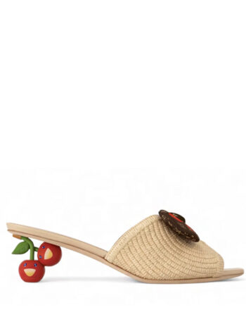 Louis Vuitton Cherie Mule x Takashi Murakami Raffia