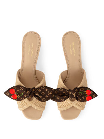 Louis Vuitton Cherie Mule x Takashi Murakami Raffia - Imagem 3