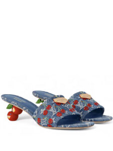 Louis Vuitton Cherry Lily Mule x Takashi Murakami Denim2
