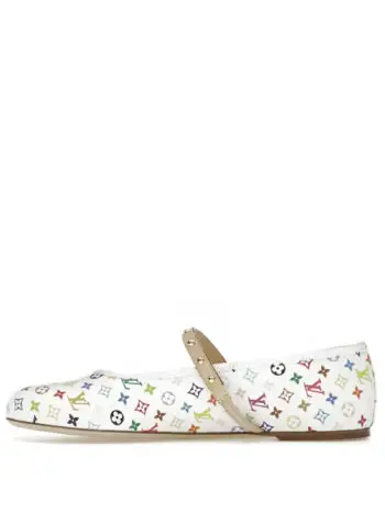 Louis Vuitton Romy Flat Ballerina Takashi Murakami White  - Imagem 3