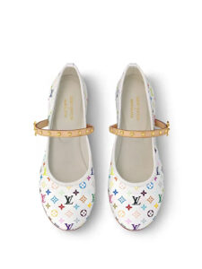 Louis Vuitton Romy Flat Ballerina Takashi Murakami White 4