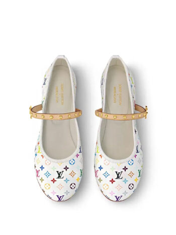 Louis Vuitton Romy Flat Ballerina Takashi Murakami White  - Imagem 5
