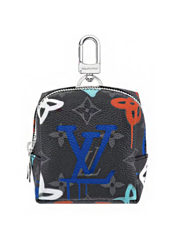 Louis Vuitton Squared Pouch Key Holder And Bag Charm LV Graffiti Multicolor