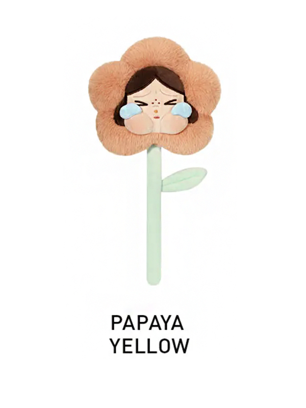 POP MART CryBaby Sad Club Series - Plush Flower Papaya Yellow Original São Paulo POP MART CryBaby Sad Club Series - Plush Flower Papaya Yellow - Imagem 1