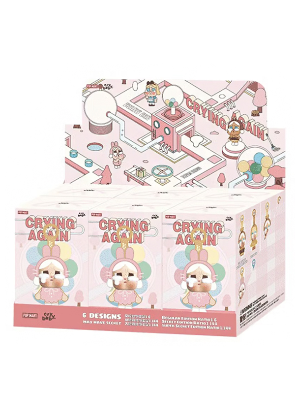 Pop Mart CryBaby Crying Again Series Vinyl Face Plush Sealed Case (6 Blind Box) Original São Paulo Pop Mart CryBaby Crying Again Series Vinyl Face Plush Sealed Case (6 Blind Box) - Imagem 1